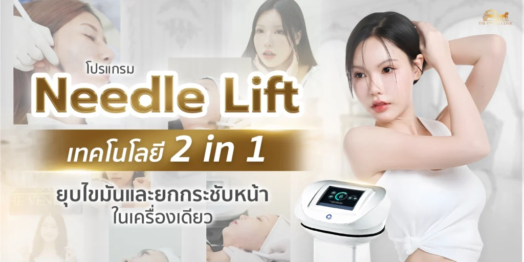 โปรแกรม Needle Lift เทคโนโลยี 2 in 1 ยกกระชับหน้า และสลายไขมันเฉพาะจุด